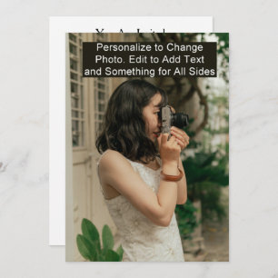 Cartão de Texto Fotográfico de Convite para Evento