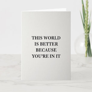Cartão de Texto Minimalista de Aniversário Atencio