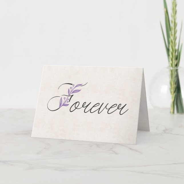 Cartão de Texto para Forever Floral Wedding (Frente)