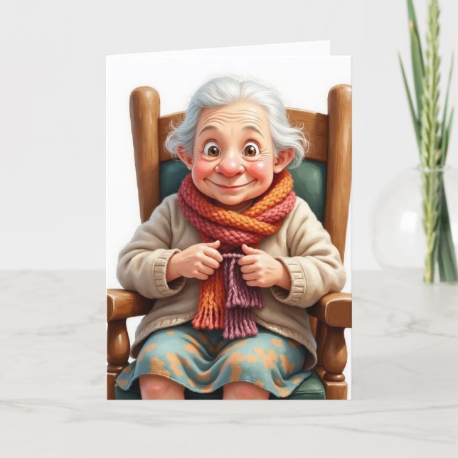 Cartão de Texto para Mulher Retro de Aniversário d (Frente)