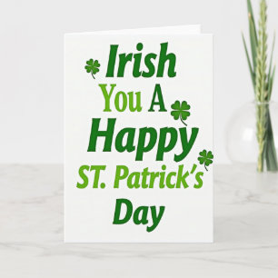 Cartão de Textura Brilhante do Dia Feliz Irlandês