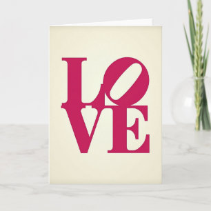 Cartão de Tipografia de Amor Romântico