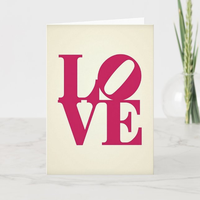 Cartão de Tipografia de Amor Romântico (Frente)