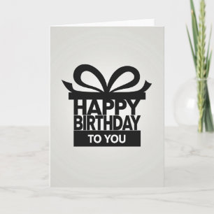 Cartão de Tipografia de Presente de Aniversário