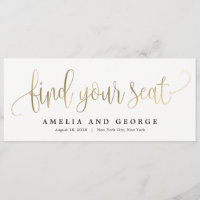 Cartão de Título do Plano Sentado - Caligrafia Ado