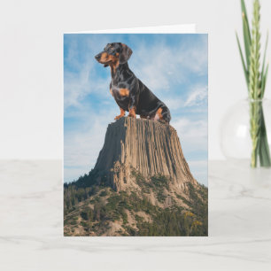 Cartão de Torre do Diabo Dachshund