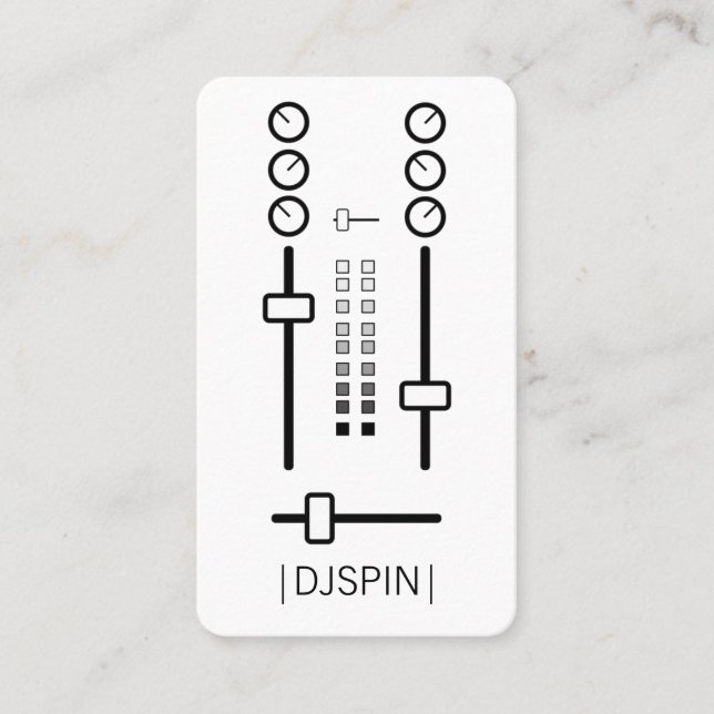 Cartão de Trabalho DJ (Frente)