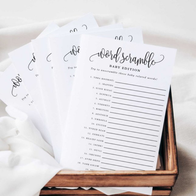 Cartão de Trabalho do Word Scramble Baby Edition (Criador carregado)
