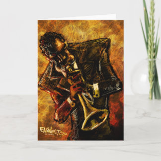 Cartão de trabalhos do jazz