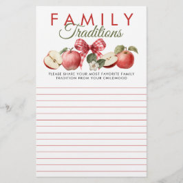 Cartão de Tradição da Família de Chás de fraldas A