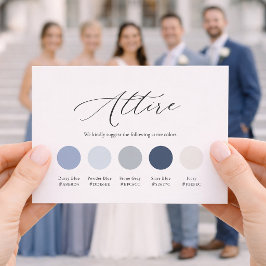 Cartão de Traje de Casamento Azul Empoeirado