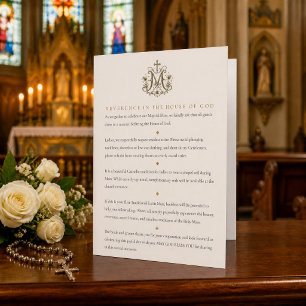 Cartão de Traje para Convidado de Casamento Católi