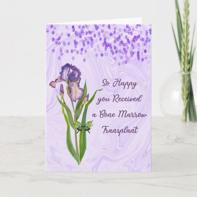 Cartão de transplante de medula óssea com íris (Frente)