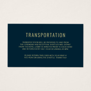Cartão de Transporte Simples de Casamento Moderno