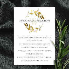 CARTÃO DE TRATAMENTO COM JOIAS COM FOLIAGEM AMAREL