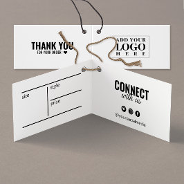 Cartão de travamento branco de vestuário dobrado m