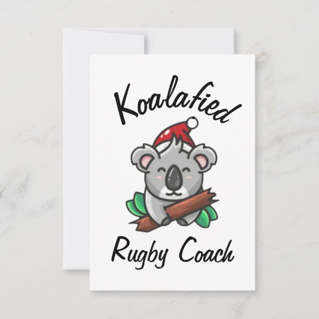 Cartão de Treinador de Rugby Koalafied (Frente)