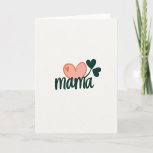 Cartão de Trevo do Coração da Mamãe