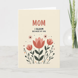 Cartão de Tributo do Dia das Mães Coral