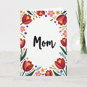 Cartão de Tributo do Dia das Mães Floral