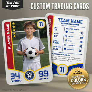 Cartão de Troca de Futebol Personalizado Cores do