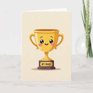 Cartão de Troféu do Pai Brilhante 1