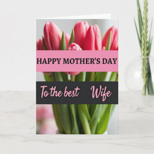 Cartão de Tulipas do Dia das Mães Quente