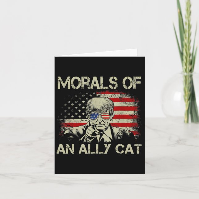 Cartão De Um Gato Aliado Divertido Trump 2024  (Frente)