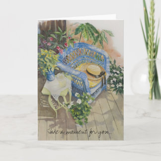 Cartão Dê um momento para você....