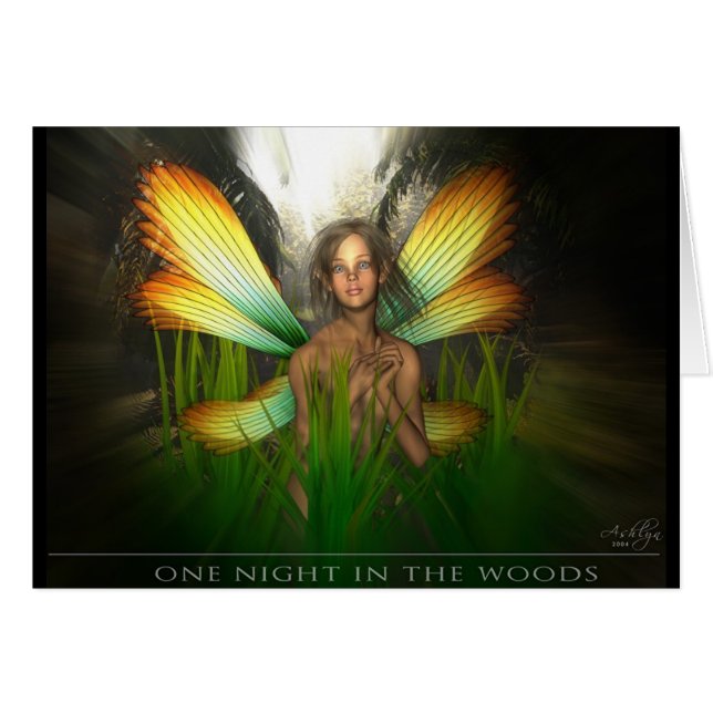 Cartão De uma noite nas madeiras (Frente Horizontal)