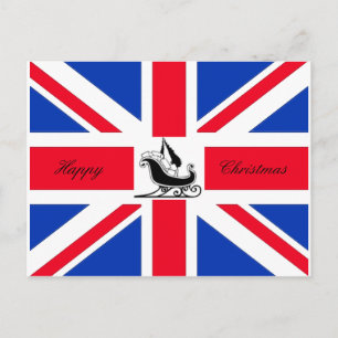 Cartão de Union Jack do Natal feliz