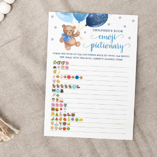 Cartão de Urso Emoji Pictionary Book, para Criança