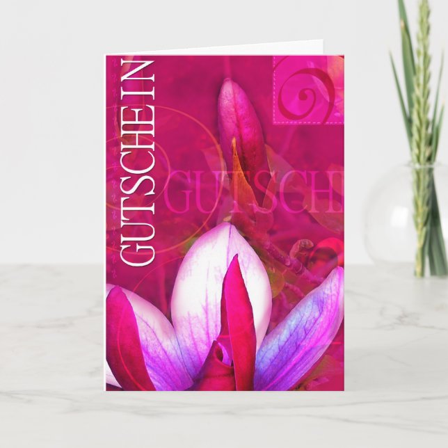 Cartão de vale magnólia Hochformat (Frente)