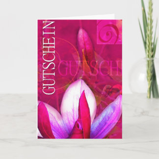 Cartão de vale magnólia Hochformat