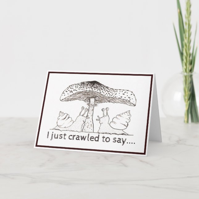 Cartão de valentine de caracol (Frente)