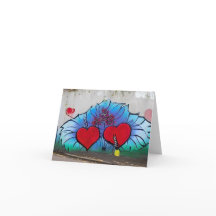 cartão de valentine de estilo grafite