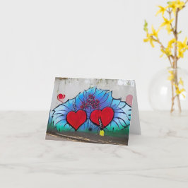 cartão de valentine em estilo grafite