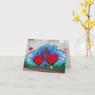 cartão de valentine em estilo grafite
