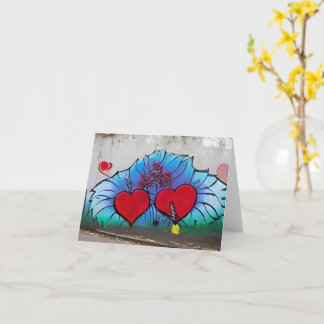 cartão de valentine em estilo grafite