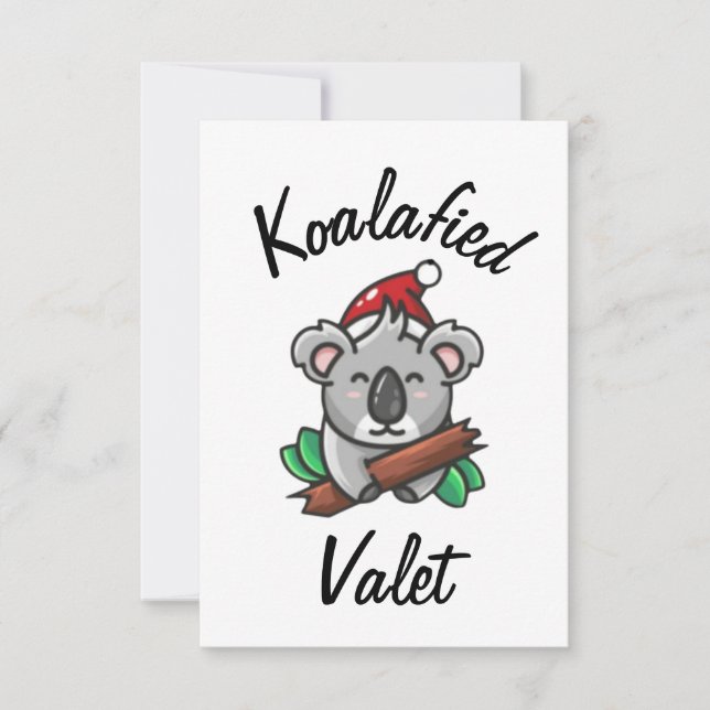 Cartão de Valet Koalafied (Frente)