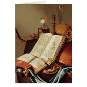 Cartão De Vanitas vida ainda