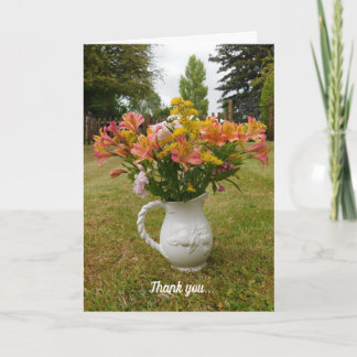 Cartão de Vaso de Agradecimento Tiger Lilies