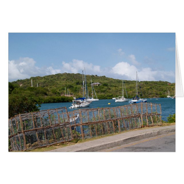 Cartão de vazio com imagem do estaleiro de Nelson  (Frente horizontal)