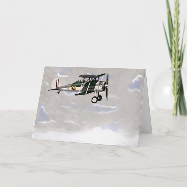 Cartão de Vazio da aeronave Vintage (Frente)