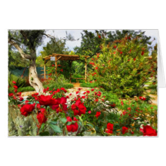 Cartão de vazio de jardim português Gazebo