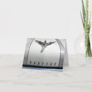 Cartão de vazio de ornamentação de capô Vintage Po