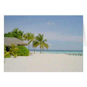 Cartão de Vazio de praia Maldivas