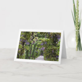 Cartão de Vazio de Saudação Dobrada para Wisteria