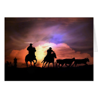 Cartão de Vazio de Unidade de Bovinos de Cowboy Oc