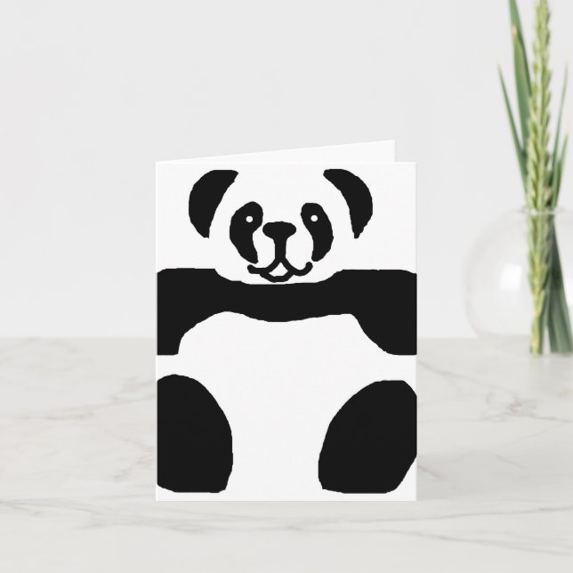Cartão de vazio de urso Panda (Frente)